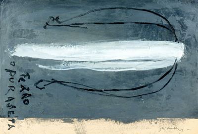 Ferro o pura seta, olio su cartone, 1987