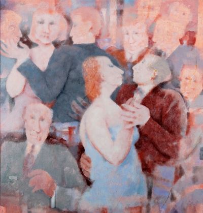 Danze, olio su tavola, cm 70 x 70