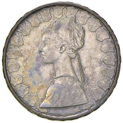 REPUBBLICA ITALIANA, 500 Lire Caravelle, Prova, 1957