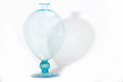 Venini, Vaso Veronese in vetro color acquamarina, cm 33