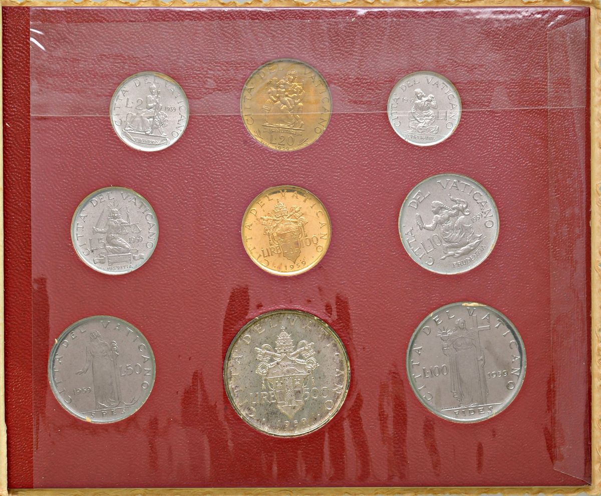 Giovanni XXIII, Serie di valori filatelici 1959/I
