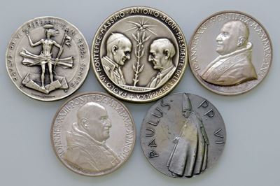 Medaglie in argento commemorative: Vaticano, Giovanni XXIII e Paolo VI