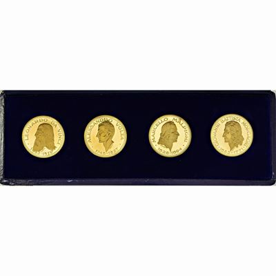 Euronummus, Serie di 4 medaglie in oro 900/1.000