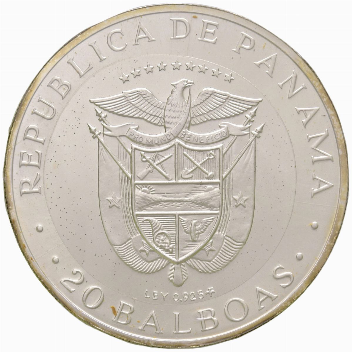 Monete di Panama, 10 esemplari da 20 balboa del 1973
