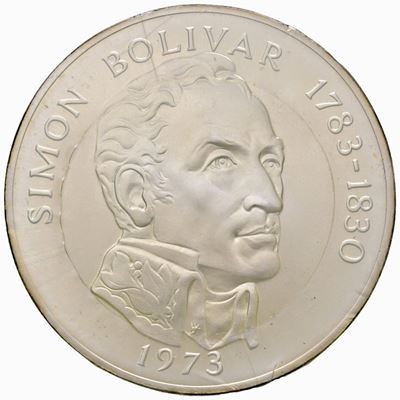 Monete di Panama, Repubblica 20 Balboa, 1973, argento 925/1.000