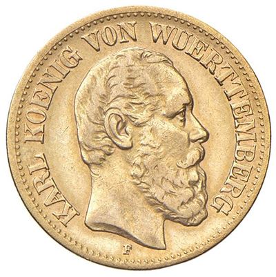 Karl I, 10 marchi 1880, oro, gr. 3,98