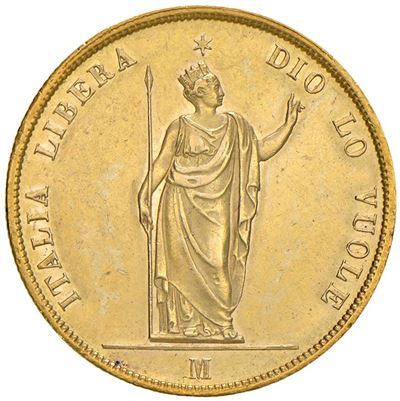 Milano, Governo Provvisorio della Lombardia (1848), Moneta da 40 Lire in Oro