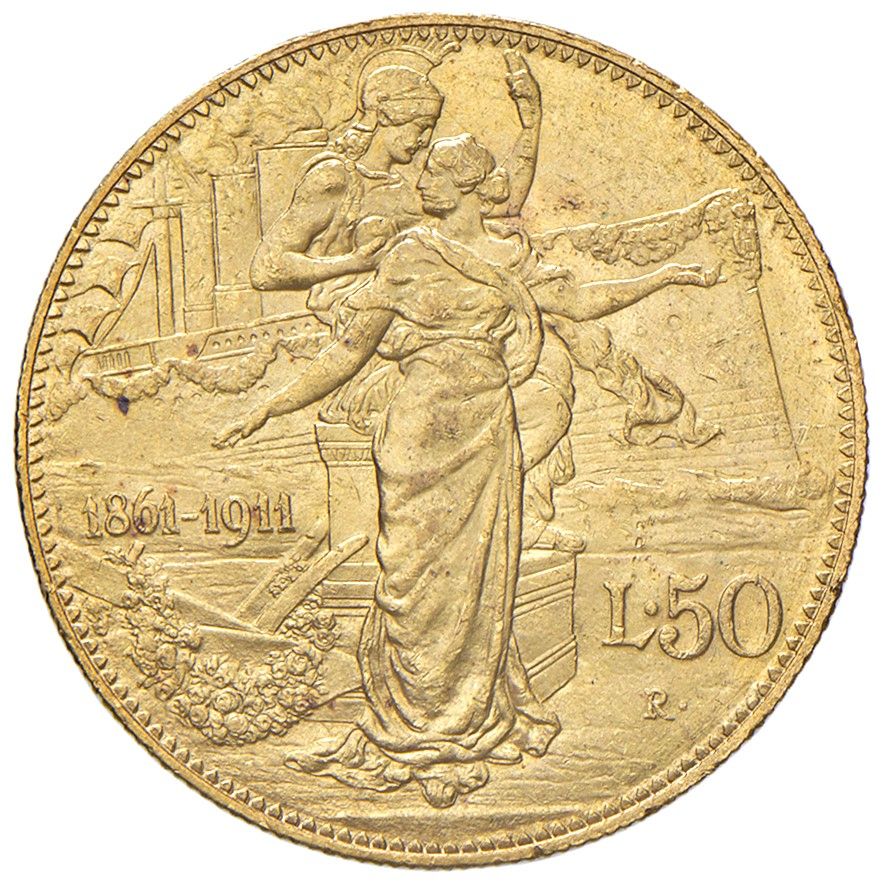 REGNO D'ITALIA, Vittorio Emanuele III, 50 lire, 1911