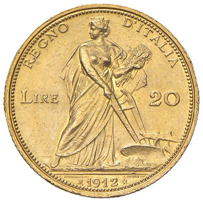 Regno d'Italia, Vittorio Emanuele III, 20 lire del 1912 in oro