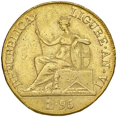 Repubblica Ligure, 96 lire, oro, 1803