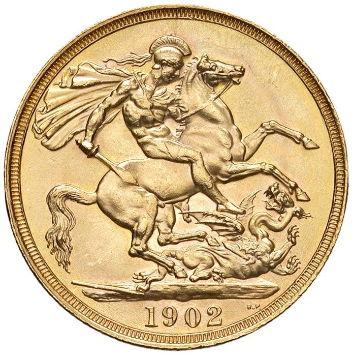 Gran Bretagna, Moneta da 2 pounds, Edoardo VII (1902)
