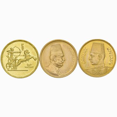 Egitto, Lotto di 3 monete in oro - gr. 25,50