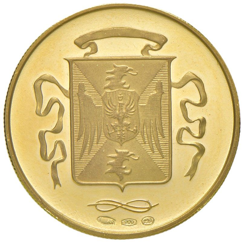 Medaglia di Elena del Montenegro, oro 900/1000, mm 20, gr. 9,90