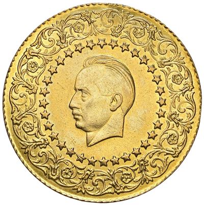 Turchia, 250 Kurush 1944 'DeLuxe', Oro 17,54 gr