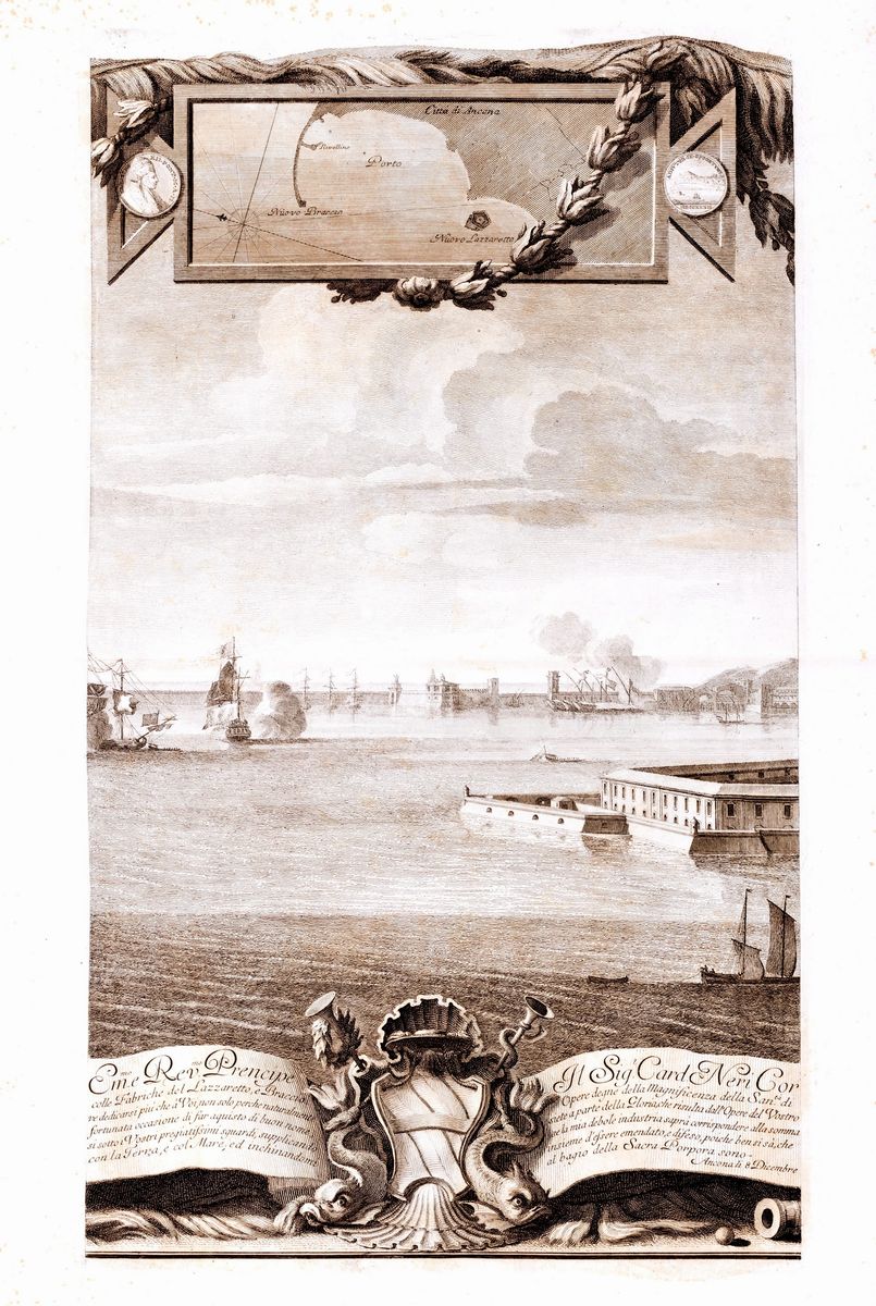 Giuseppe Vasi, Luigi Vanvitelli - Veduta Prospettica del Porto di Ancona