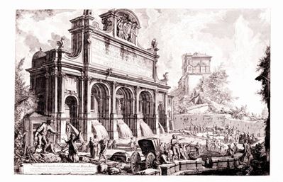 Veduta del Castello Dell'acqua Paola sul Monte Aureo