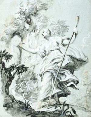 Study for an Erminia carving the name of Tancredi on the tree