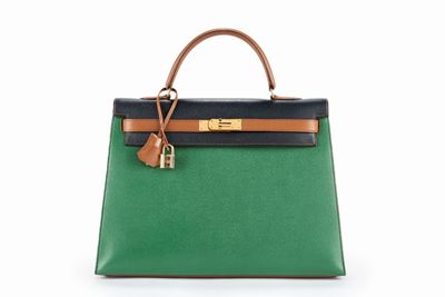 Borsa Kelly, tricolore in pelle epsom, 35 cm, 1992