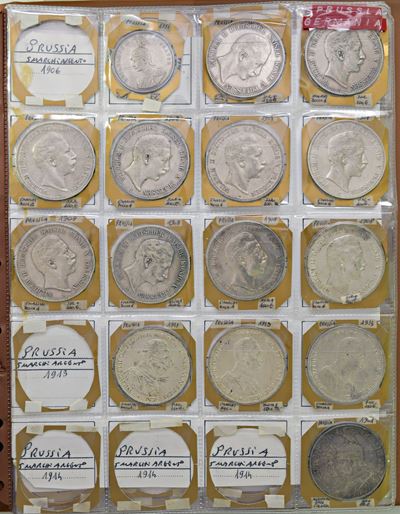 Collezione di monete della Germania - Prussia: circa 90 scudi e talleri