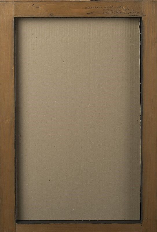 Dadamaino - Pla, Volume a moduli sfasati, 1959-1962, plastica nera su telaio singolo