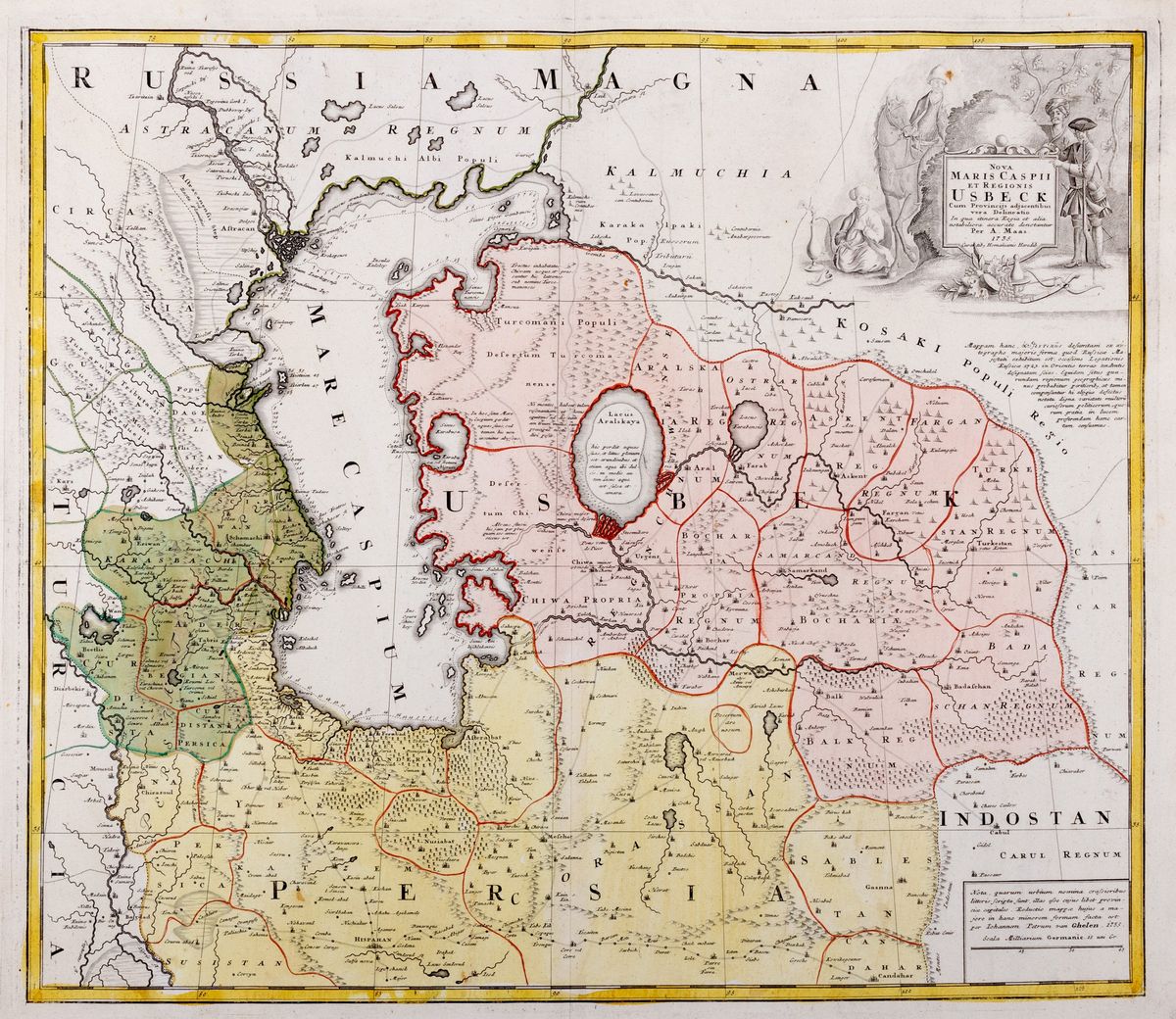 Matthaeus Seutter - Plan De Constantinople De Son Port Canal Et Environs
