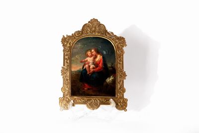 Madonna con Bambino, olio su rame