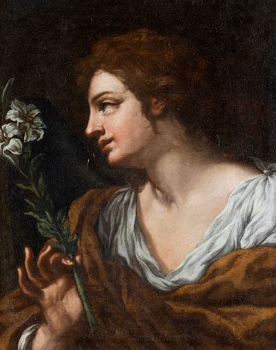 Anonimo, Angelo Annunciante, olio su tela