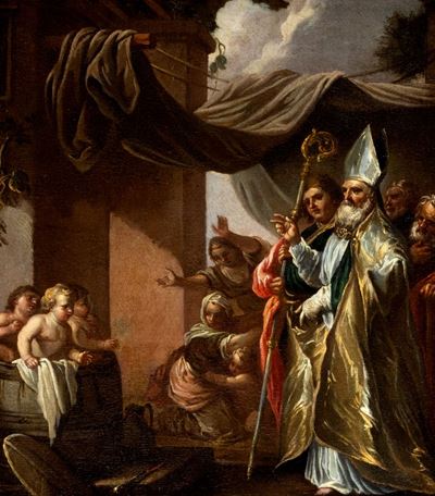 Miracolo di San Nicola di Bari, olio su tela