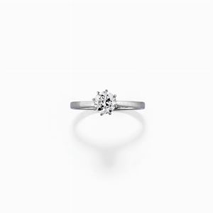 Anello in oro bianco 18k e diamante