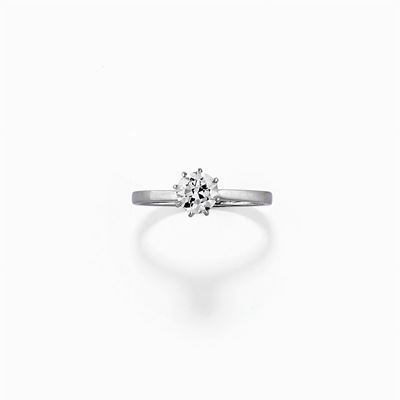 Anello in Oro Bianco 18k e Diamante