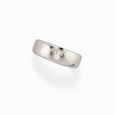 Anello in Oro Bianco 18k e Diamante