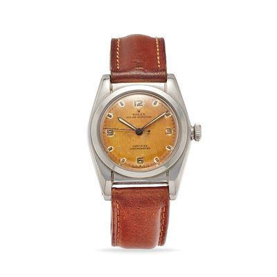 Ovetto, Orologio da tavolo in acciaio anni '40