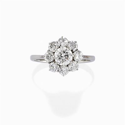 Anello in Oro Bianco 18k e Diamanti