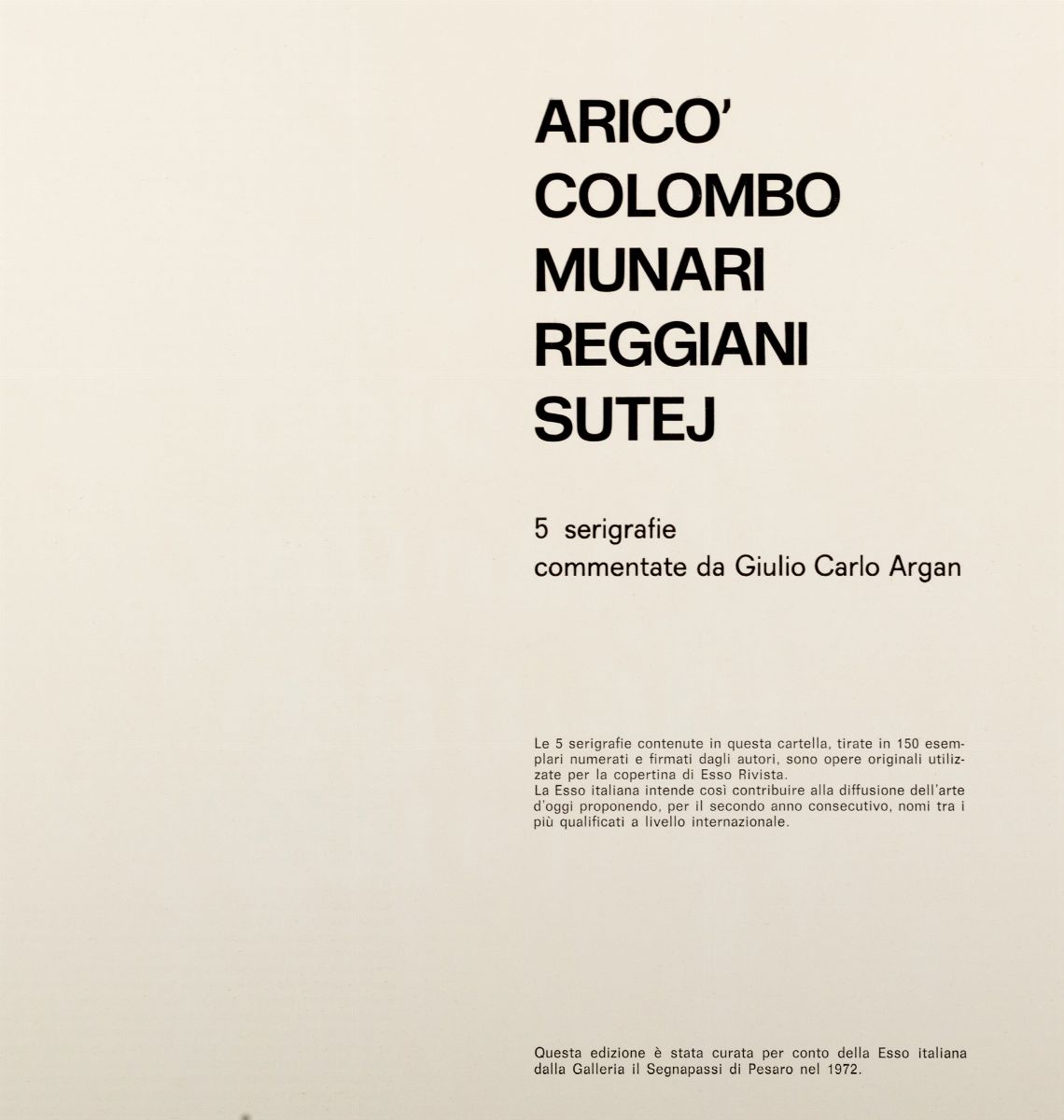 Aa.vv. - Aricò, Colombo, Munari, Reggiani, Sutej