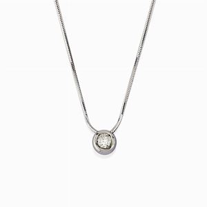Collana in oro bianco 18k e diamante