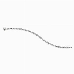 Bracciale tennis in oro bianco 18k e diamanti