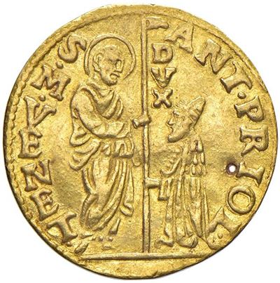 Antonio Priuli, Zecchino Venezia (1618-1623), oro, gr. 3,45