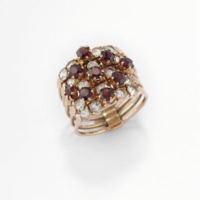 Anello in Oro 9k con Pietre Colorate