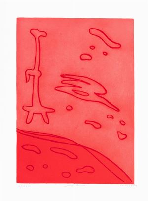 Turcato Giulio - Red composition