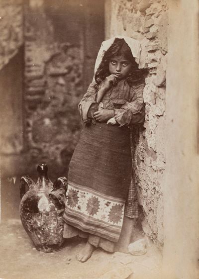Bambina siciliana - Stampa vintage all'albumina