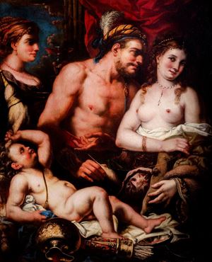 Scuola genovese, secolo XVII - Hercules and Onfale