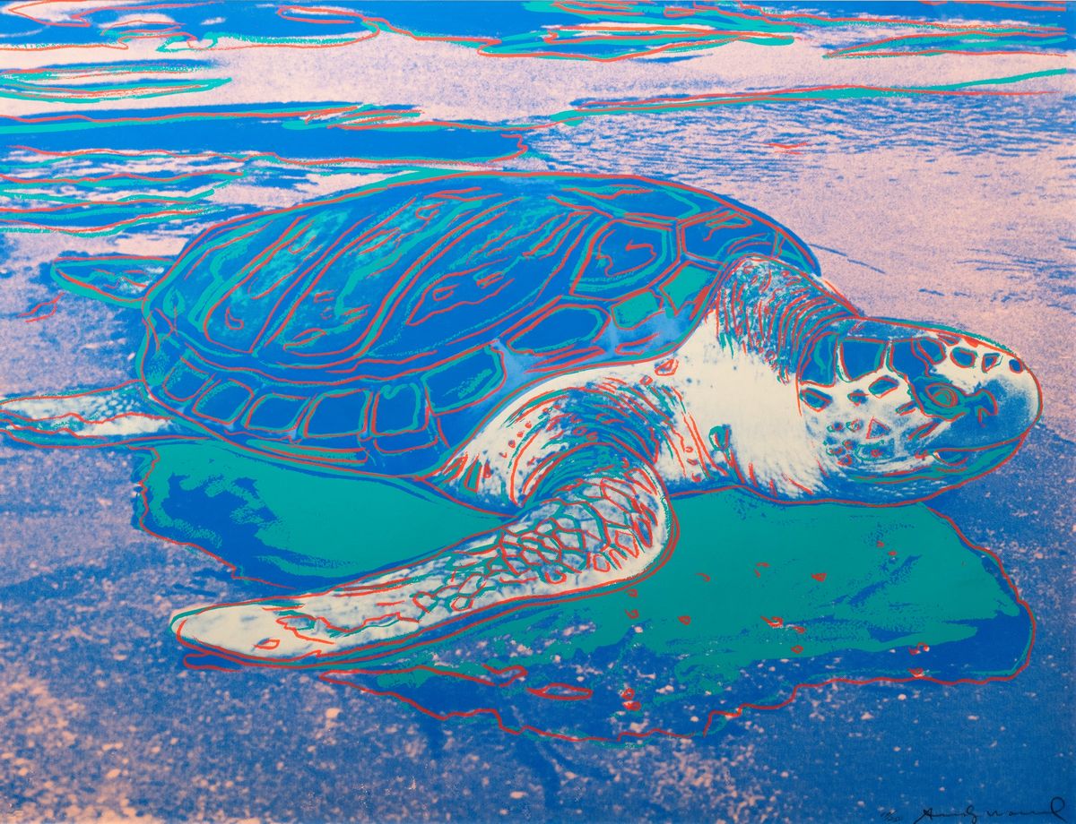 ★Original ART ‘Turtle’ Andy Warhol - Turtle 1985 | Grafica Internazionale e Multipli d