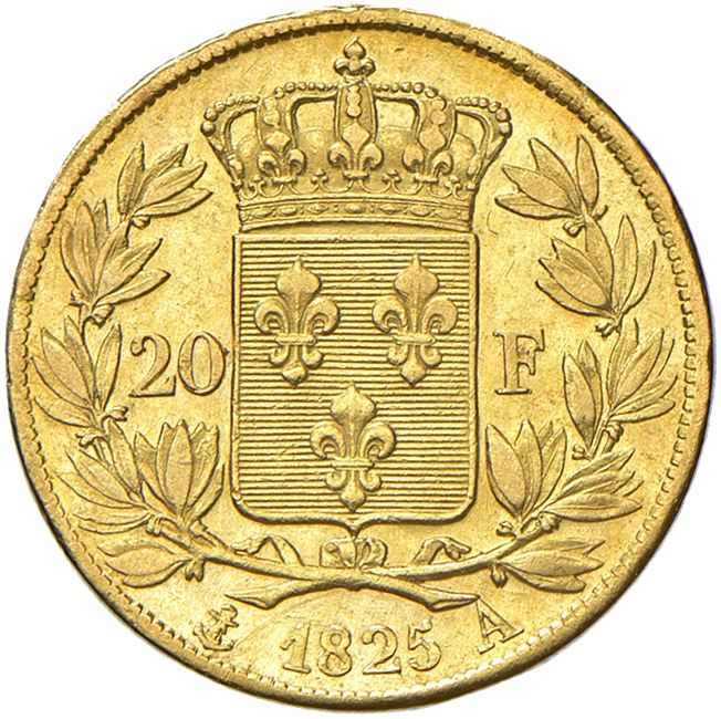 Carlo X, Moneta da 20 franchi del 1825