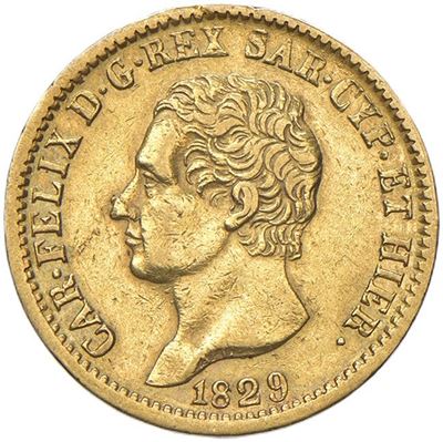 Regno di Sardegna, Carlo Felice (1821-1831), 20 lire 1829, Genova