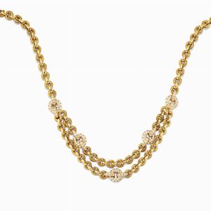 Collana in oro 18k e diamanti per capello gioielliere, torino