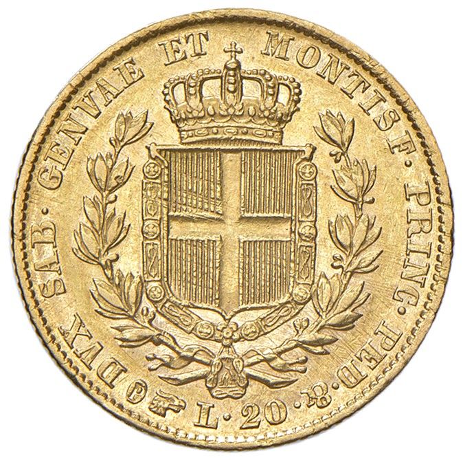 Savoia - Regno di Sardegna, Carlo Alberto, 20 Lire 1838, Torino