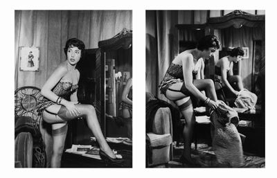 Franca Gandolfi in "Padri e Figli", due stampe vintage alla gelatina ai sali d'argento