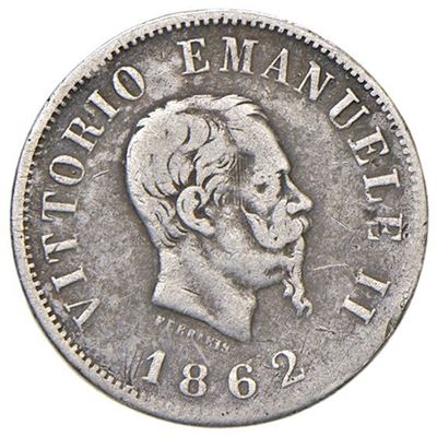 REGNO D'ITALIA, Vittorio Emanuele II, 50 centesimi, 1862, Torino