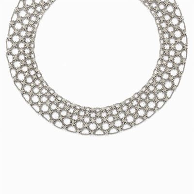 Collana in Oro Bianco 18k e Diamanti