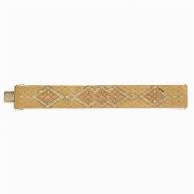 Bracciale in Oro Tre Colori 18k, Italia 1950-1960 Circa